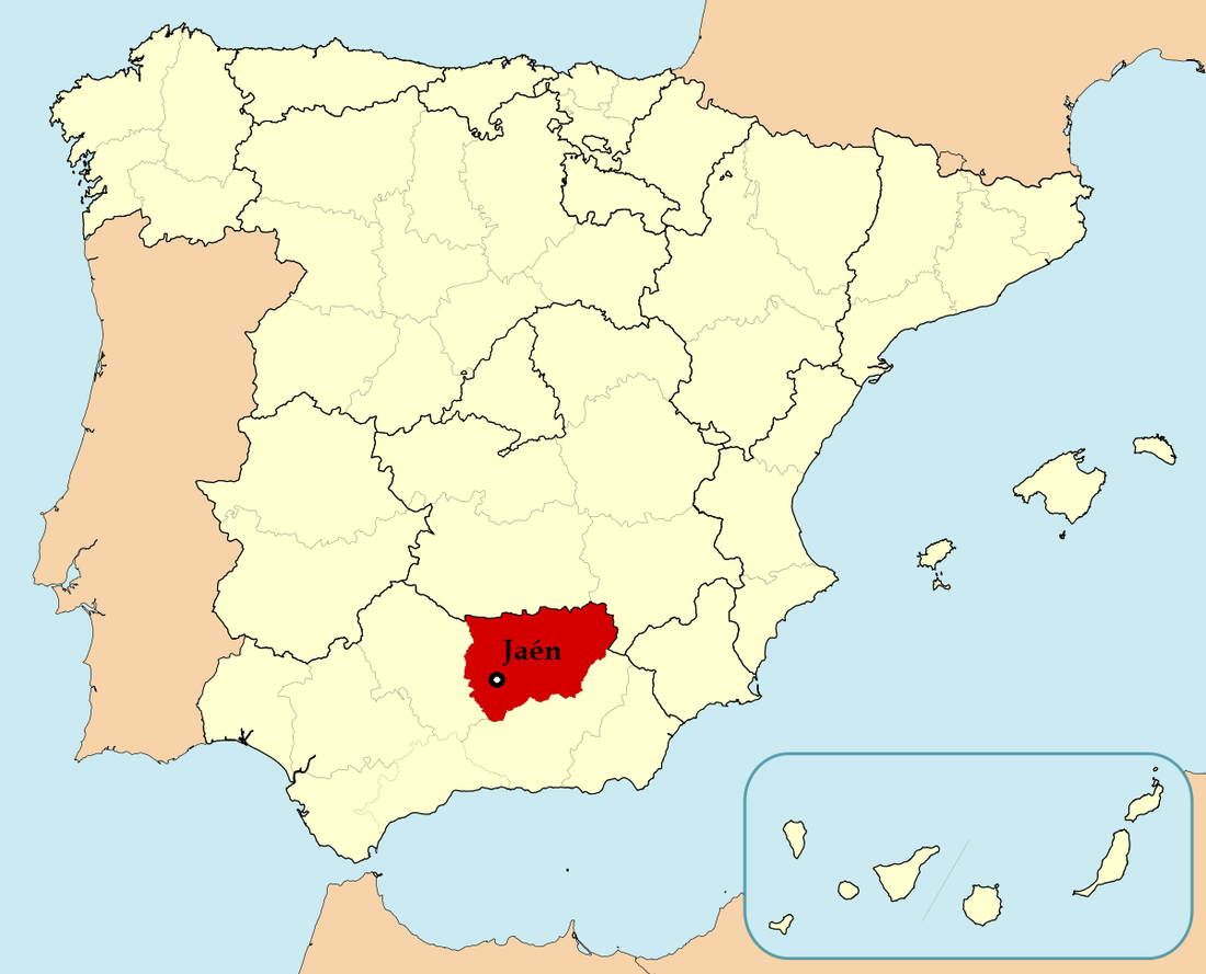 positionnement de jaen sur la carte